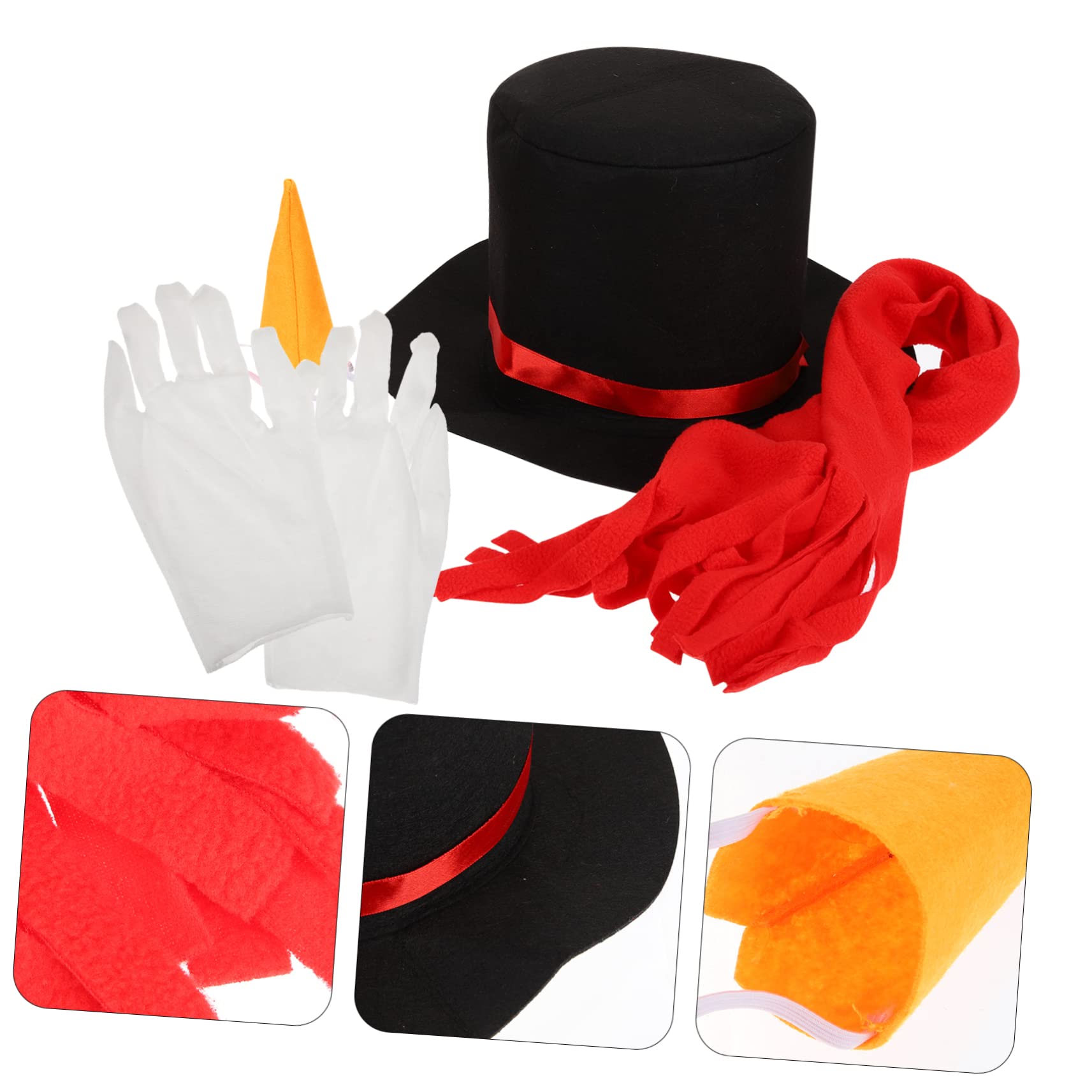 Cabilock 3 Sätze Schneemann Verkleiden Sich Schneemann-baumhut Hut Zubehör Schneemann Bausatz Selber Machen Schneemann-spielzeug-nase Diy-schneemann-dekorationsset Zum Basteln Acryl