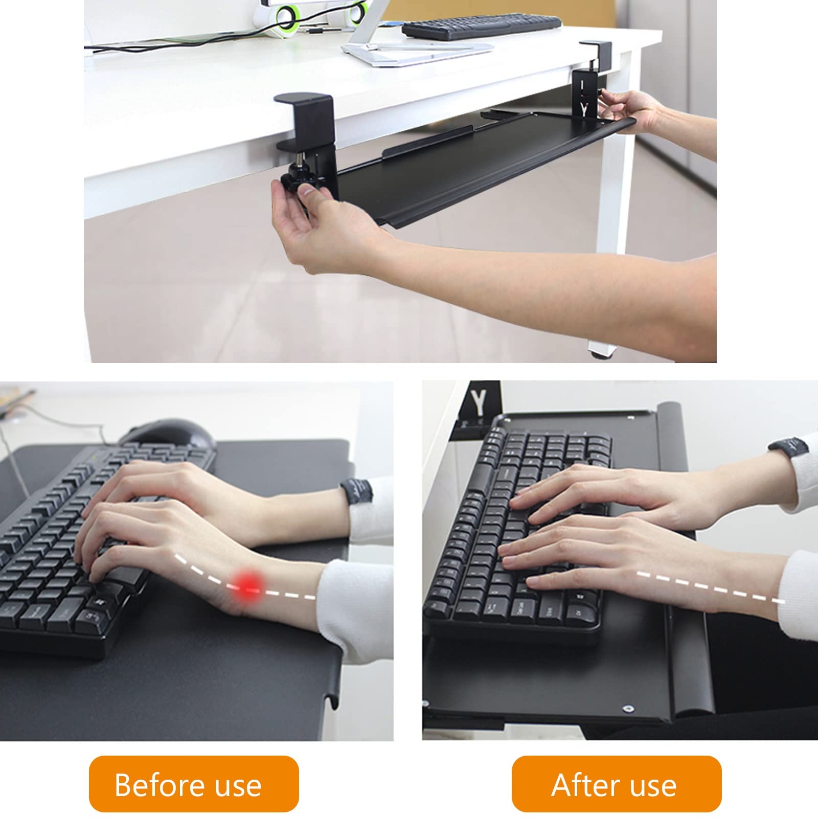 Amazon.co.jp: 机の下 キーボードスライダー スライド式 キーボード