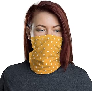 Orange Stars Breathable Washable Neck Gaiter