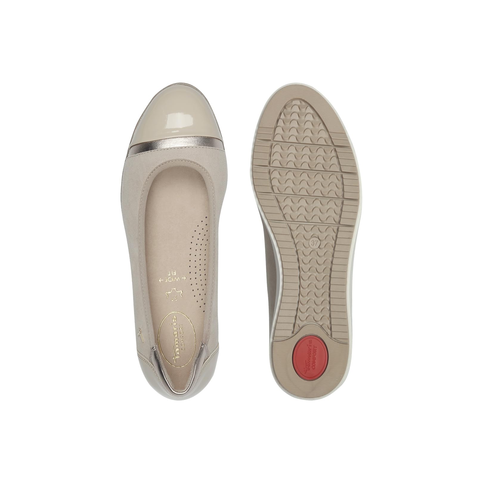Tamaris Comfort Ballerines Femme Stretch Vegan