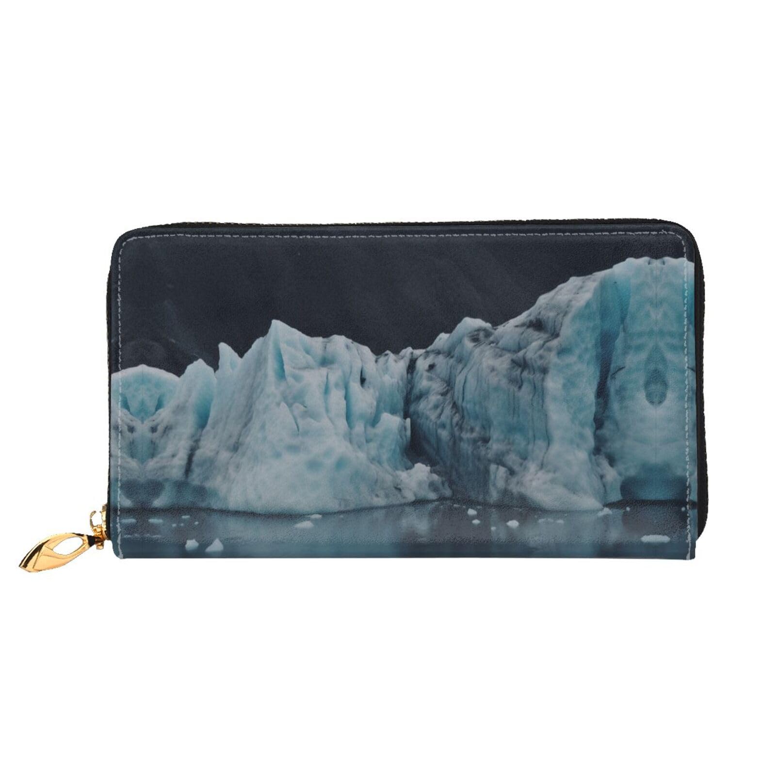 Cartera larga y grande de piel con cremallera y patrón Fuzzparty