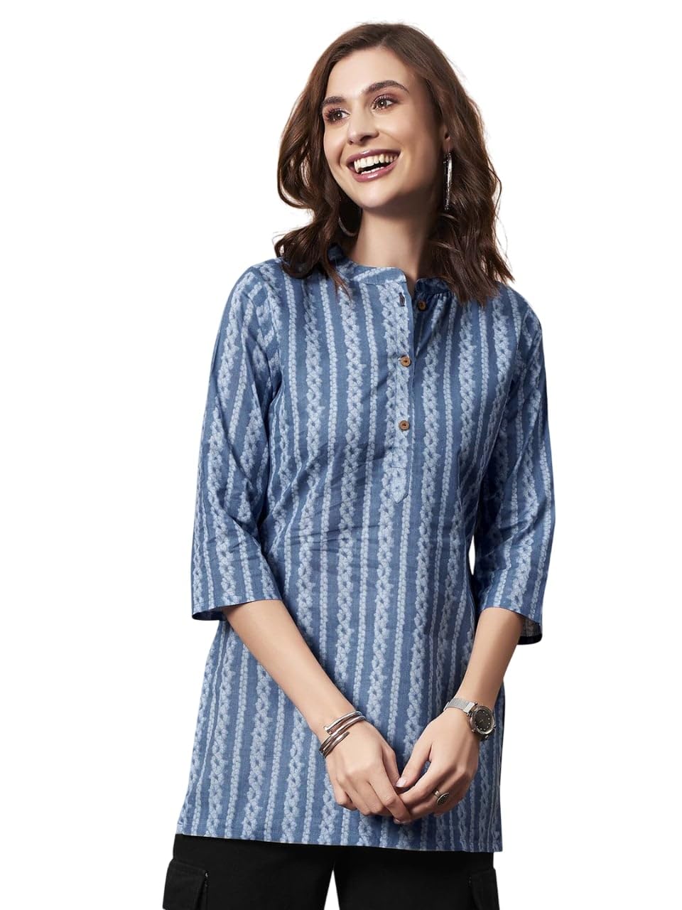 amazon brand - tavasya Women Cotton Printed Pure Cotton Fashion Kurti for Casual Wear-picture-23