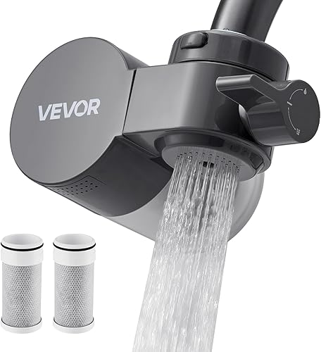 Miniatura 11 de VEVOR Filtro de agua de montaje en grifo, purificador de agua horizontal para grifo de fregadero, filtro de fibra de carbono certificado NSF,