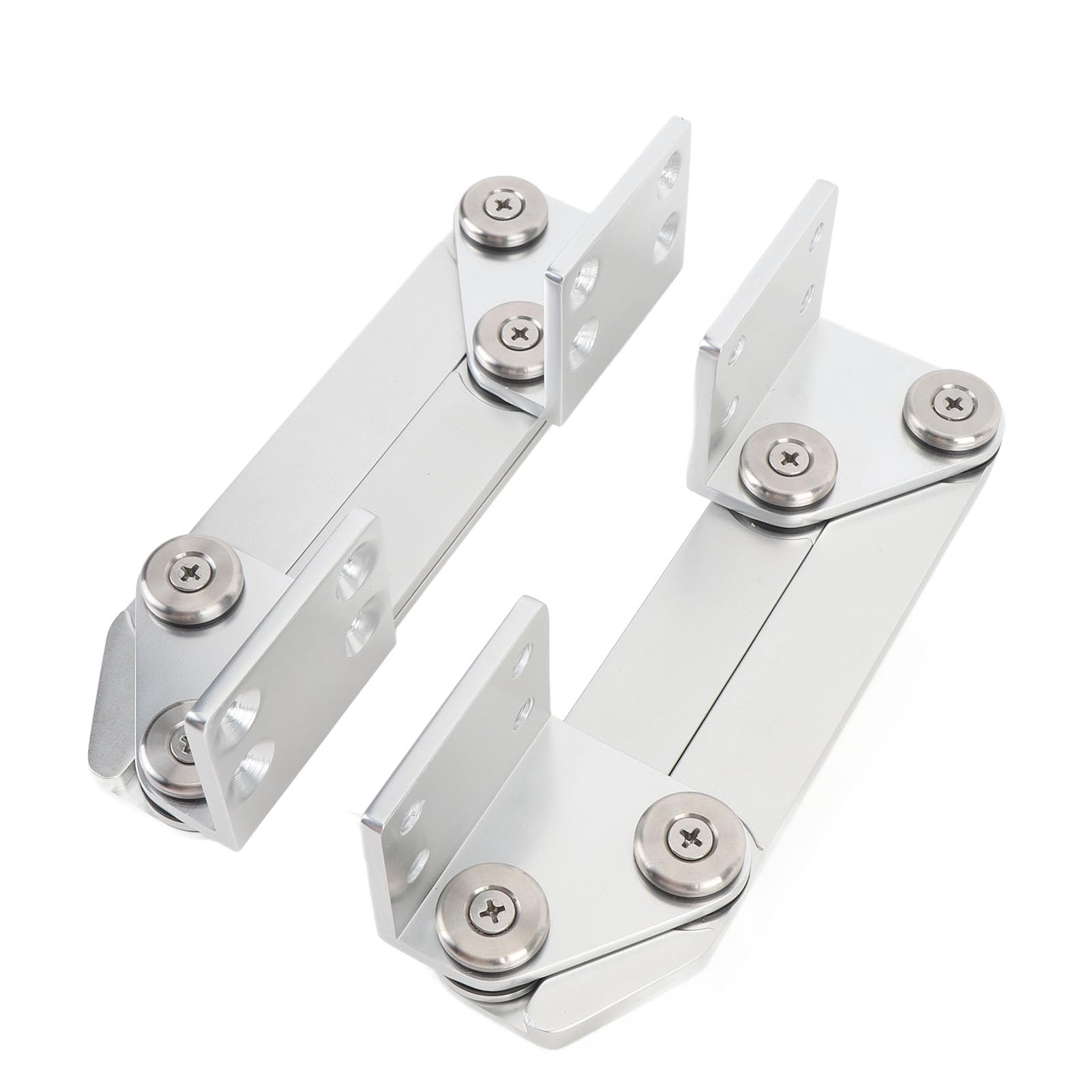 Depisuta 1 Pair Boat Seat Mounting Hinge, Anti Pinch Boat Bolster Seat Hinge, Aluminum Alloy Folding Bench Seat Hinge for Yacht Pontoon Ship Marine Seating