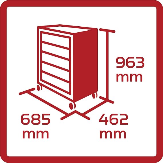 GEDOREred Tool Assortment in The Trolley, red