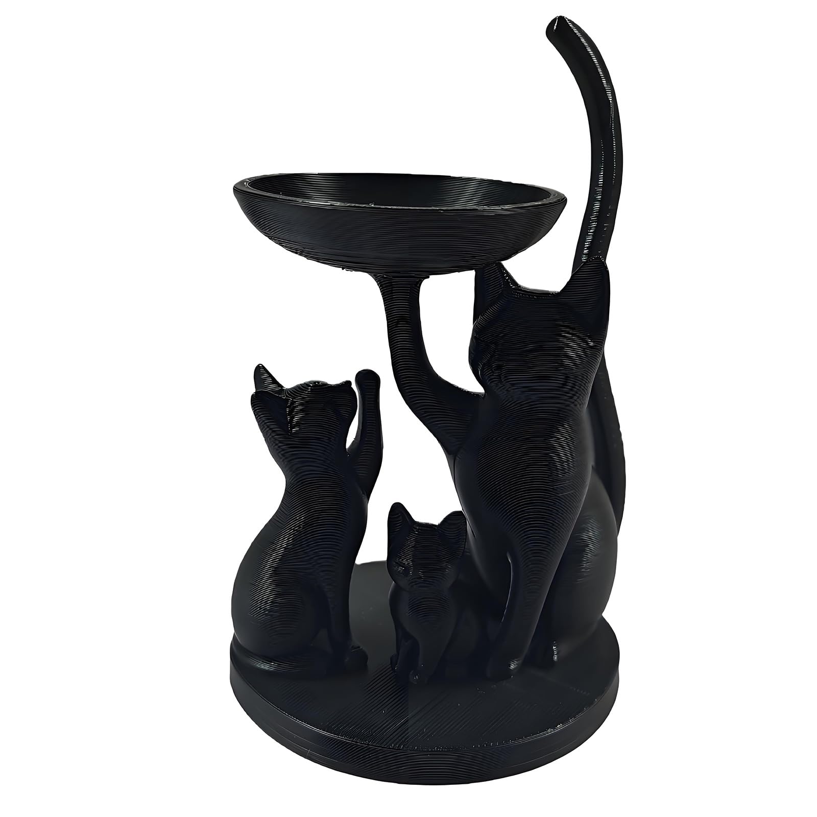 Msioytog Black Multipurpose Cats Pattern Storage Tray For Earrings And Bracelets Decorative Home Decoration Offices Supplies And Jewelry Planner