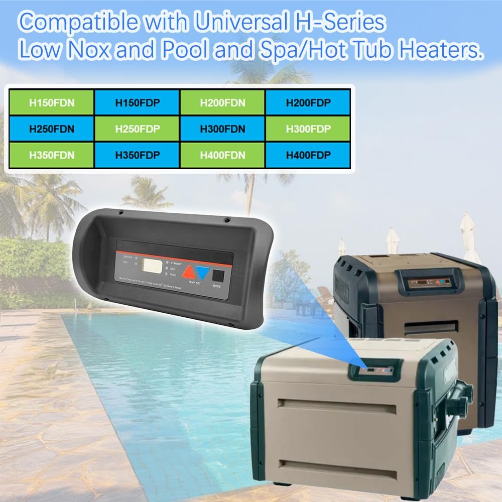 FDXLBKP1930 Bezel and Keypad Assembly Replacement Kit for Universal H-Series Low NOx and Pool and Spa/Hot Tub Heaters H150FDNFDP H200FDNFDP H250FDNFDP H300FDNFDP H350FDNFDP H400FDNFDP