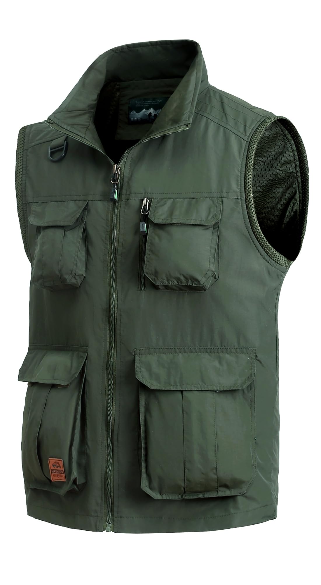 Gilet da Pesca da Uomo All'aperto Gilet Multi-Tasche Gilet Leggero Traspirante Giubbotto Asciugatura Rapida Gilet Sportivo Senza Maniche Gilet Campeggio Escursionismo Gilet