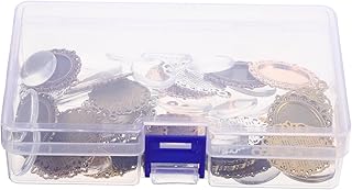 Anneome 30 Conjuntos De Tempo Bandeja De Gemas Roupa De Strass Bandeja Oval Bandeja De Strass Bandejas De Pingente De Bisel Em Branco Bandeja De Colar Pingente Bandeja De Joias Liga DIY