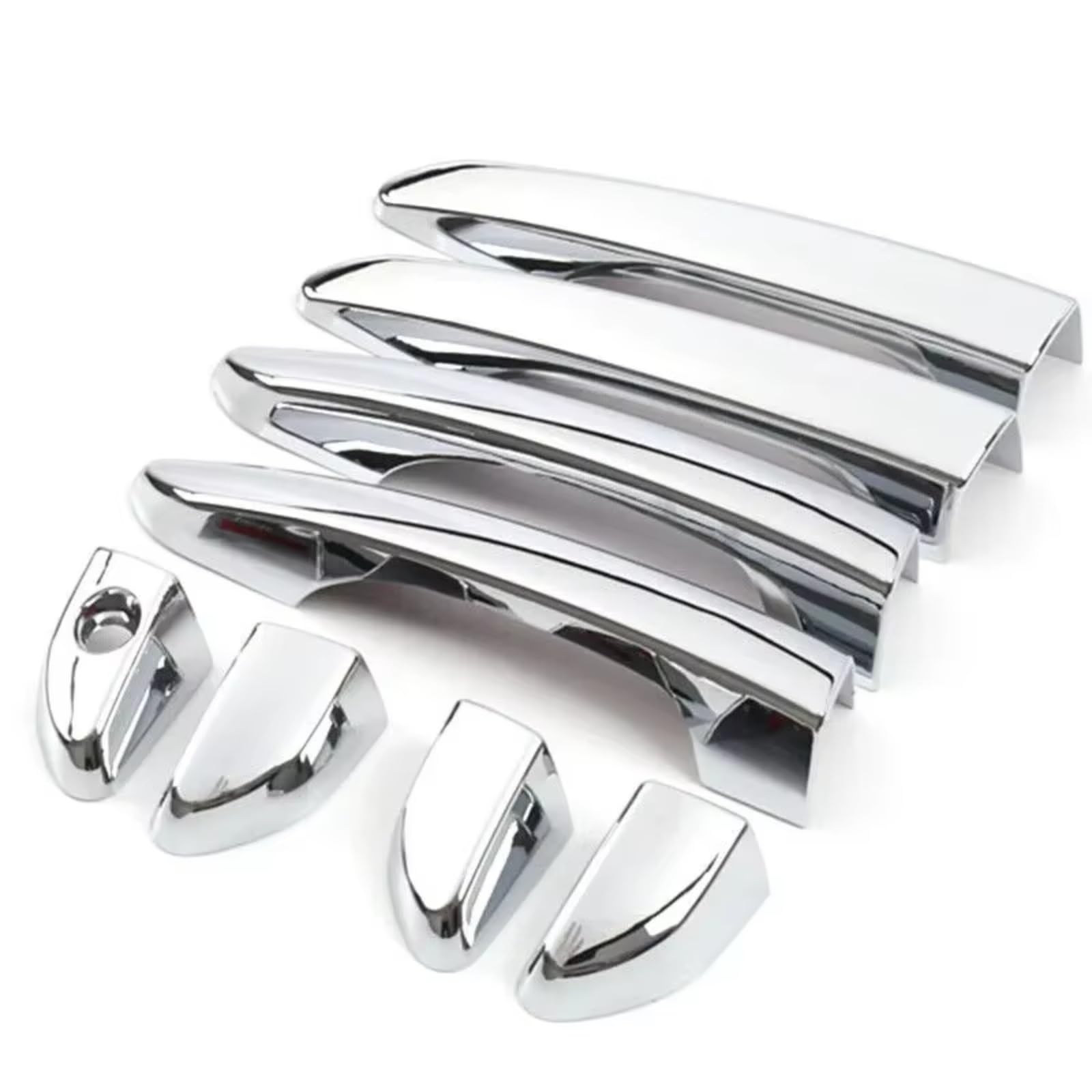 Qdzvalumv One Color Car Door Handles Cover Shell Compatible With For Tucson 2015-2020 Car Exterior Door Handle Moulding Cover Trim Decor Outer Shell Protector Cap Set(Normal Silver)