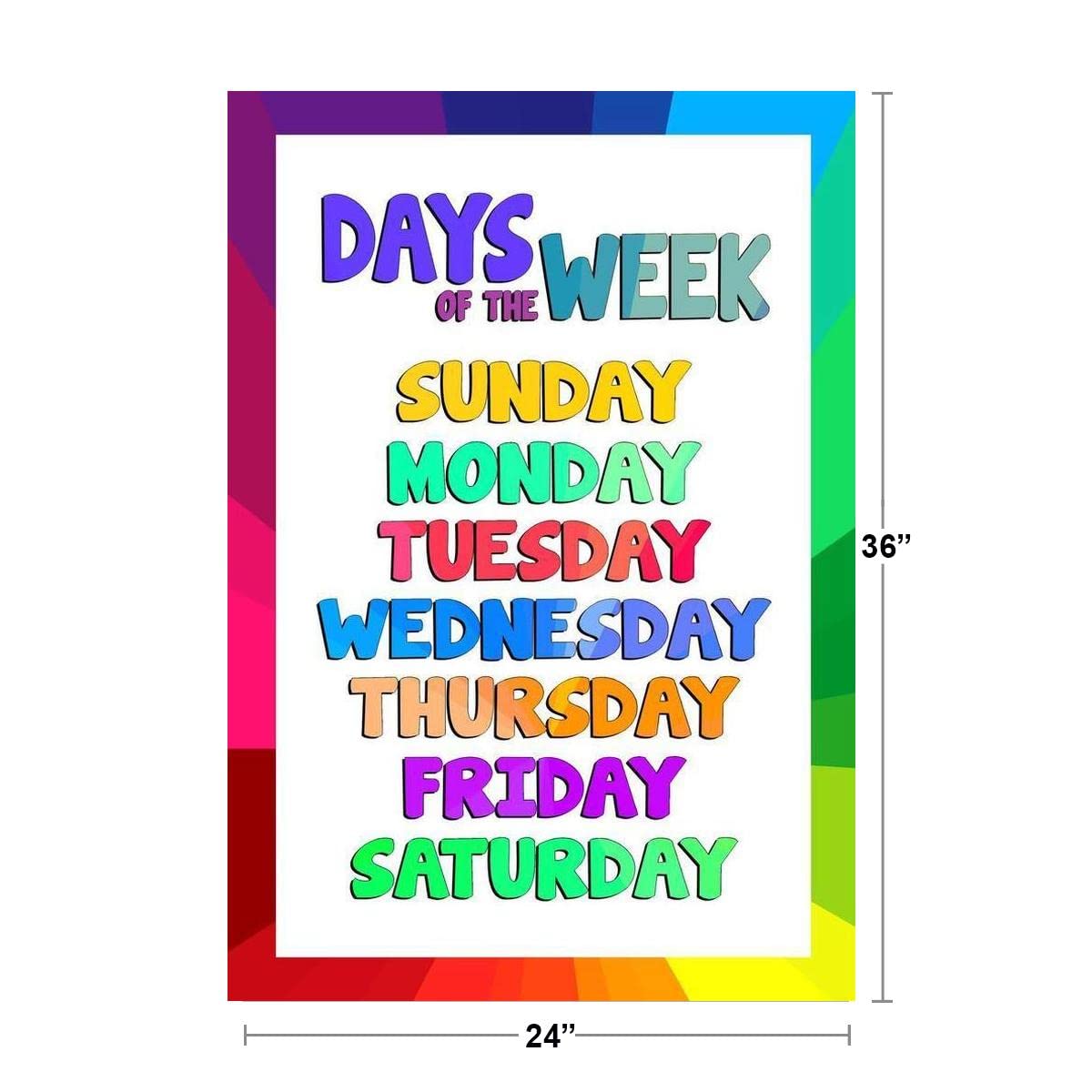 amazon-com-days-of-the-week-chart-preschool-elementary-prek-class-classroom-light-educational-teacher-learning-homeschool-display-supplies-teaching-aide-cool-wall-art-print-poster-24x36-office-products for Free Printable Days Of The Week Poster Amazon.com: Days of the Week Chart Preschool Elementary PreK Class Classroom Light Educational Teacher Learning Homeschool Display Supplies Teaching Aide Cool Wall Art Print Poster 24x36 : Office Products for Free Printable Days Of The Week Poster