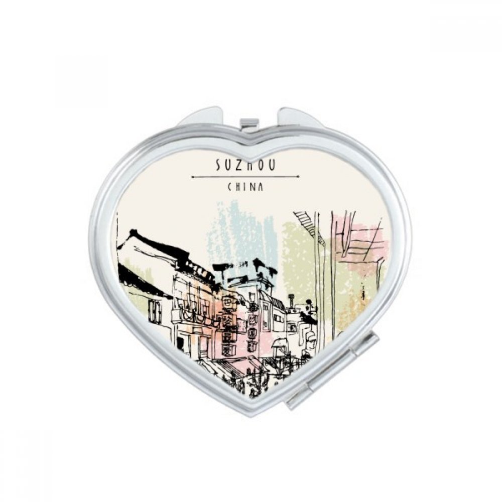 Miroir de poche compact coeur Parc Dali Maisons Chine DIYthinker