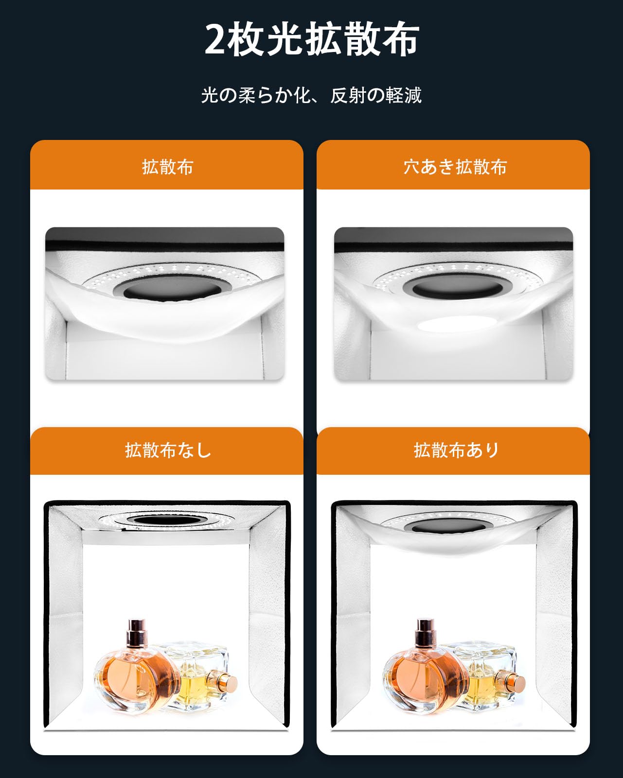 Amazon | DUCLUS 撮影ボックス 25cm 撮影ブース ジュエリー フィギュア