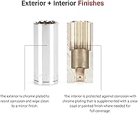 Vista 9 de TEKTON Juego de llaves de vaso de 6 puntos de 1/4 pulgadas de profundidad con riel, 11 piezas (5/32 - 9/16 pulgadas) SHD90105