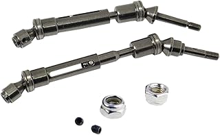 1Pair ShareGoo Front & Rear RC CVD Steel Drive Shaft Transmission Axle Compatible with Traxxas Slash 4x4 Stampede Rustler VXL HQ727 RC Short Truck