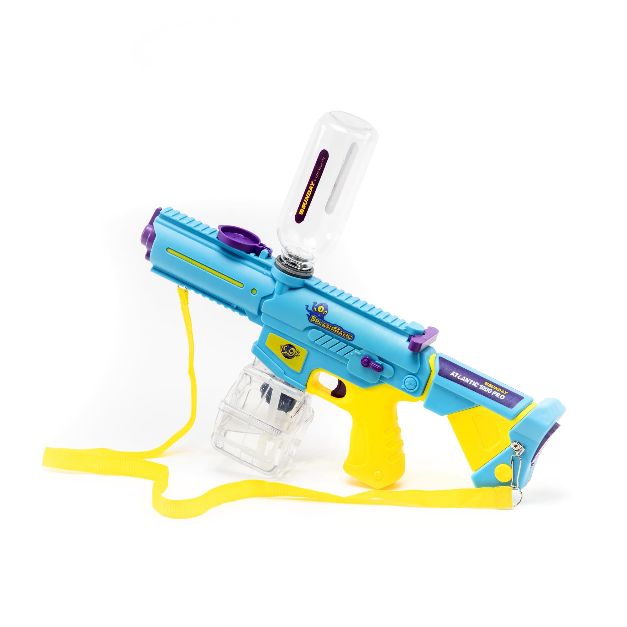 ODS - Splashmatic Atlantic 1000 PRO, Spara Acqua a Batteria con Ricarica USB, Pistola ad Acqua Lunghezza 50 cm, Capacità Serbatoio 1000 ml, Automatico e Manuale, Età Consigliata +6 Anni