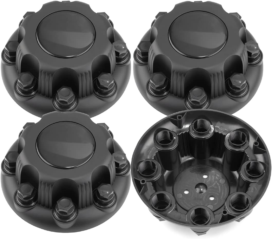 8 Lugs 8.43" Wheel Center Caps for Chevrolet 1999-2017 Avalanche Silverado Suburban 2500 3500 Express Savana Sierra Yukon 15039488 15039489 9597169 9597170 Center Hubcaps, 4 PC Matt Black