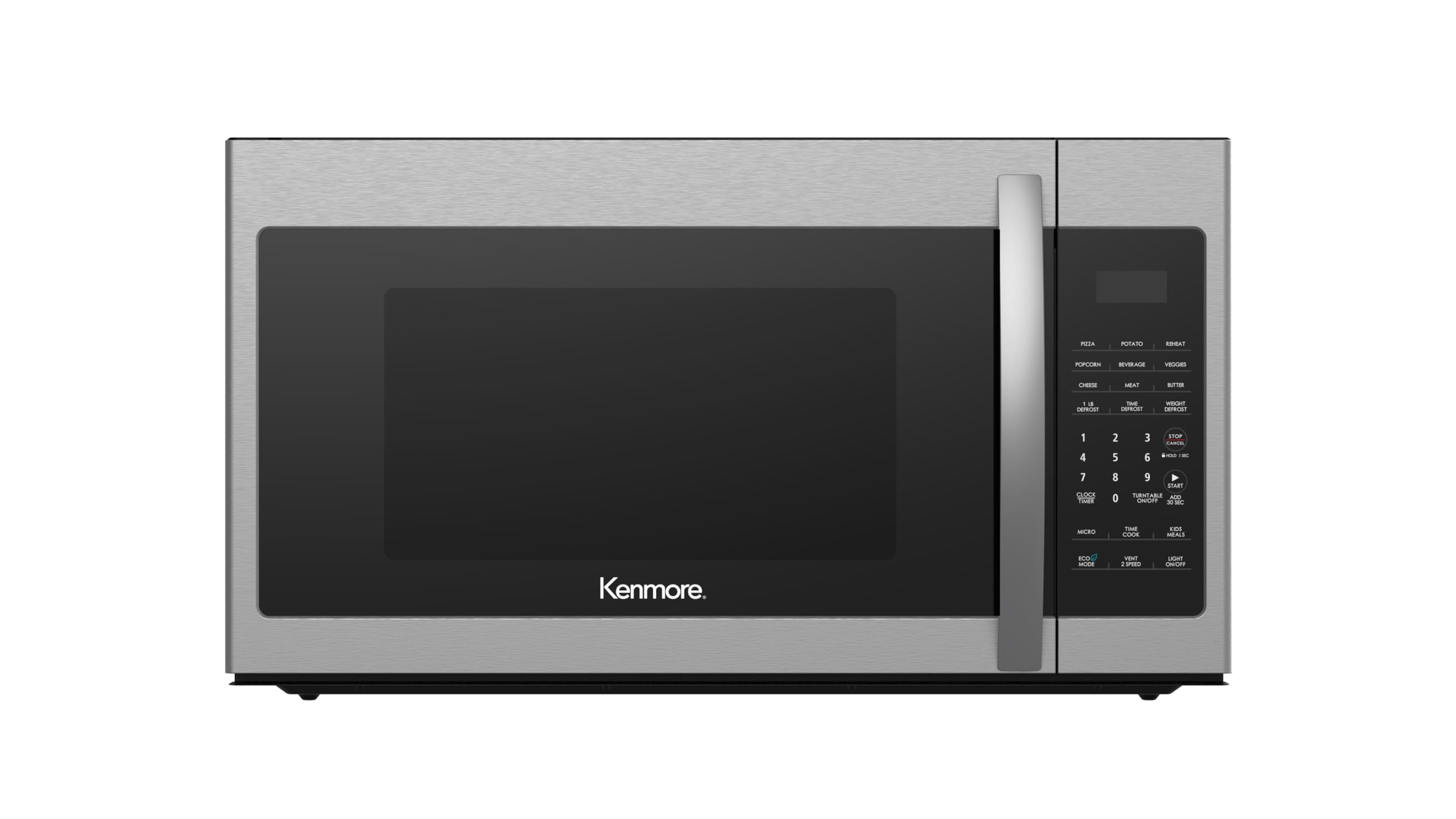 Kenmore KMOMJB17S2B-10 Over-The-Range Microwave Energy Saving ECO Mode 30-second Express Cooking 9 Auto-cook Programs 1000W 120Volts 1 7