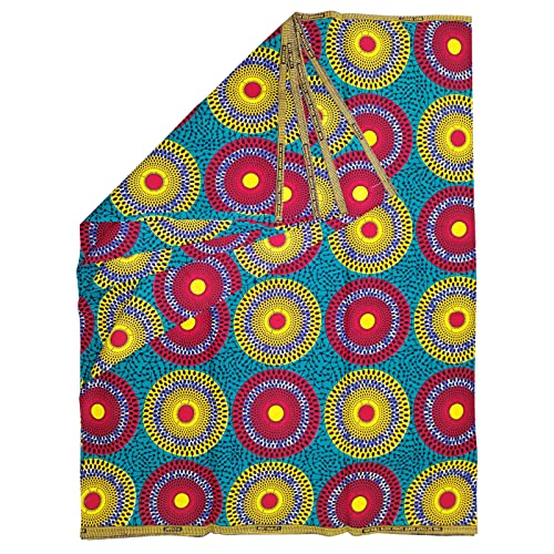 Ylt Wax African Fabric Cloth 100% Cotton Ankara Wax Print Fabric 6 Yards Ankara Fabric One Piece Cloth For Party Dress (Yltc014) #TOP2