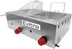 Fritadeira Profissional a Gás com 2 Cubas de Inox – Baixa Pressão, Alta Capacidade e Desempenho Superior – Ideal para Cozinhas Industriais, Restaurantes e Food Trucks – Qualidade e Eficiência