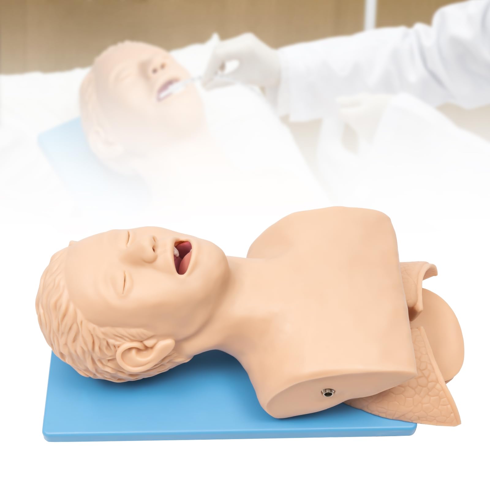 SHZICMY Intubation Human Model Simulator, Endotracheal Intubation Manikin Simulator, Airway Management Teaching Model for Science Lab Education Training