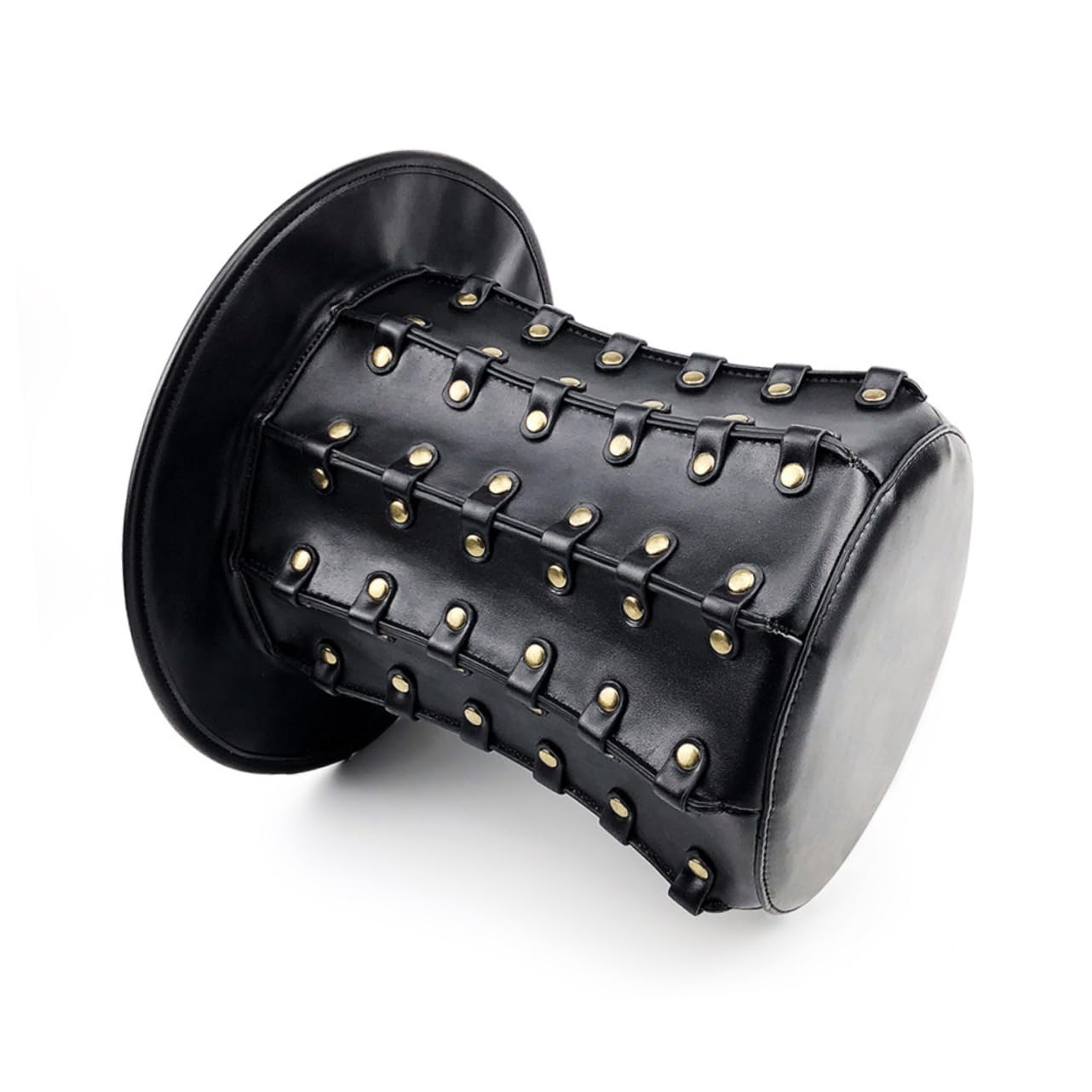 Cabilock Sombrero de Copa Estilo Punk Remaches Tocado para Fiestas Accesorios de Halloween para Hombres y Mujeres para Eventos Temáticos