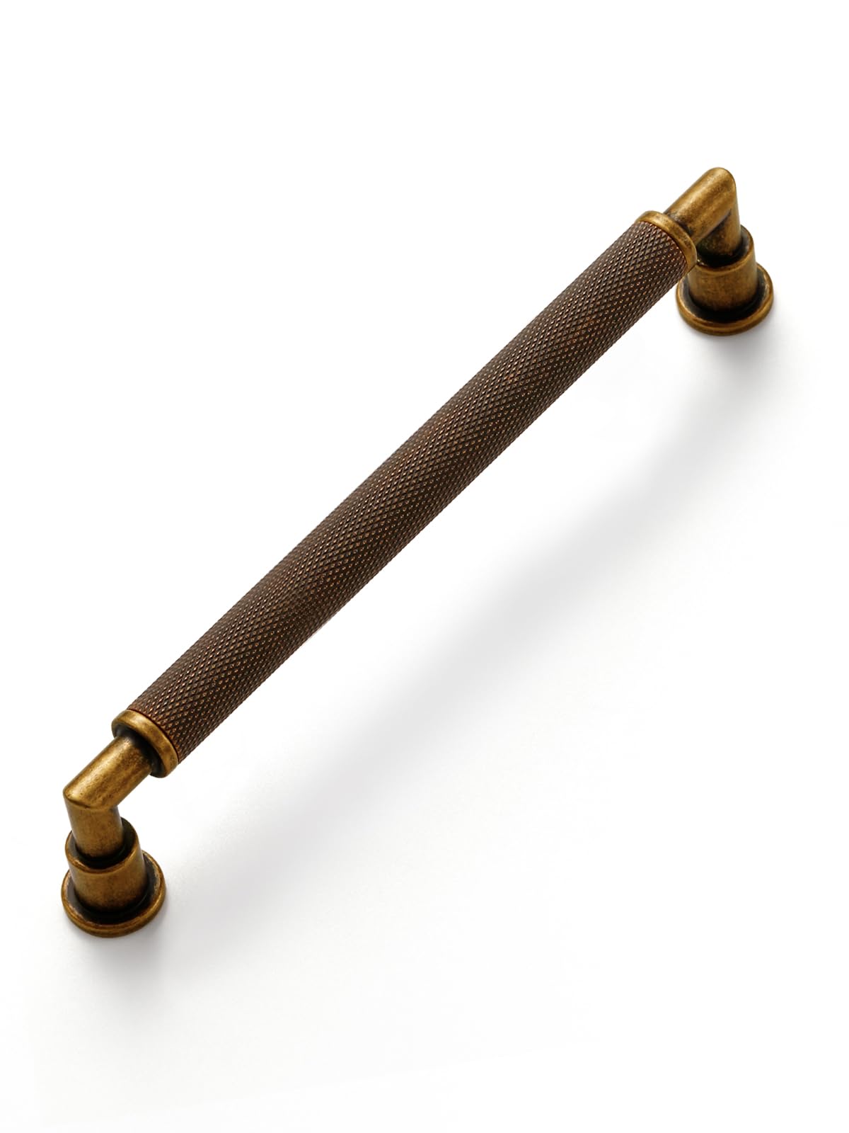 5 Pezzi Maniglie da Mobile in Ottone Antico, Distanza Fori 160mm, Zigrinate Stile Vintage per Cassetti, Bagno e Cassettiera - Barra in Lega di Zinco