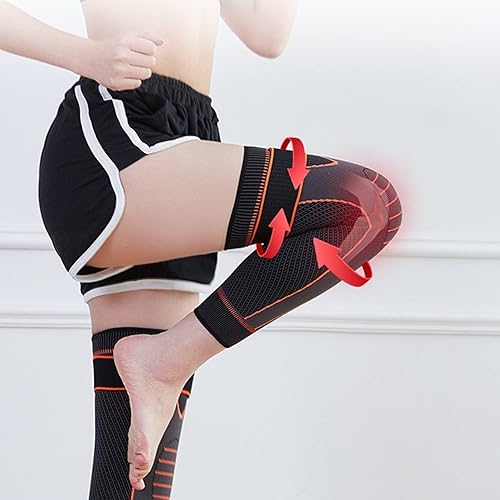 Miniatura 5 de Gcroet Rodillera de turmalina acupresión rodillera autocalentable soporte moldeador ajenjo accesorios de fitness naranja L