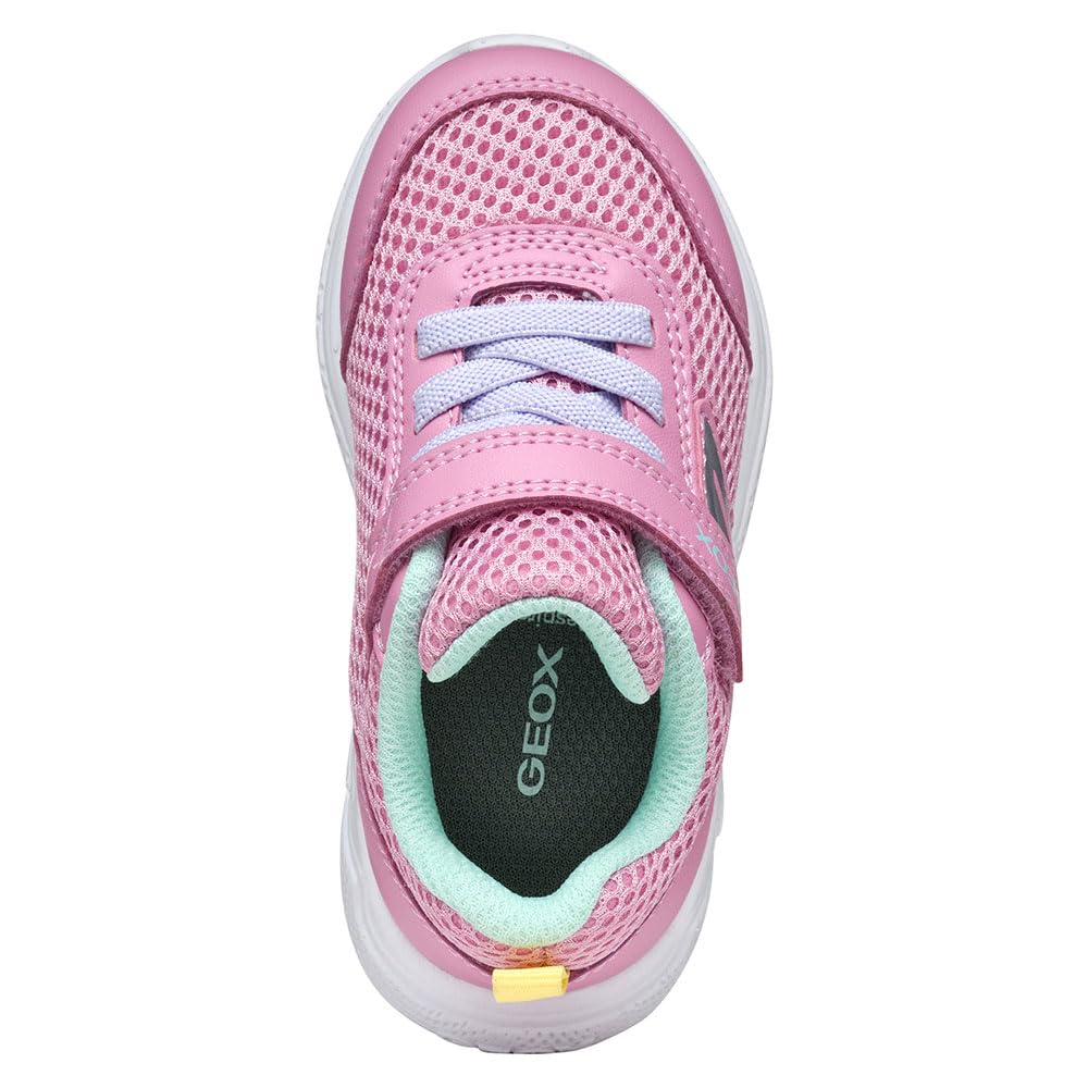 Geox Niemowlęta B SPRINTYE Girl D Sneakers, różowe/Watersea, 23 EU, różowy, 23 EU