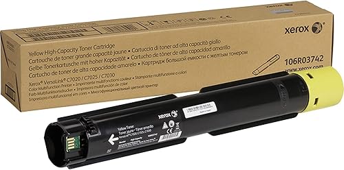 Xerox VersaLink C7020 C7025 C7030 Cartucho de tóner amarillo de alta capacidad (9,800 páginas) - 106R03742