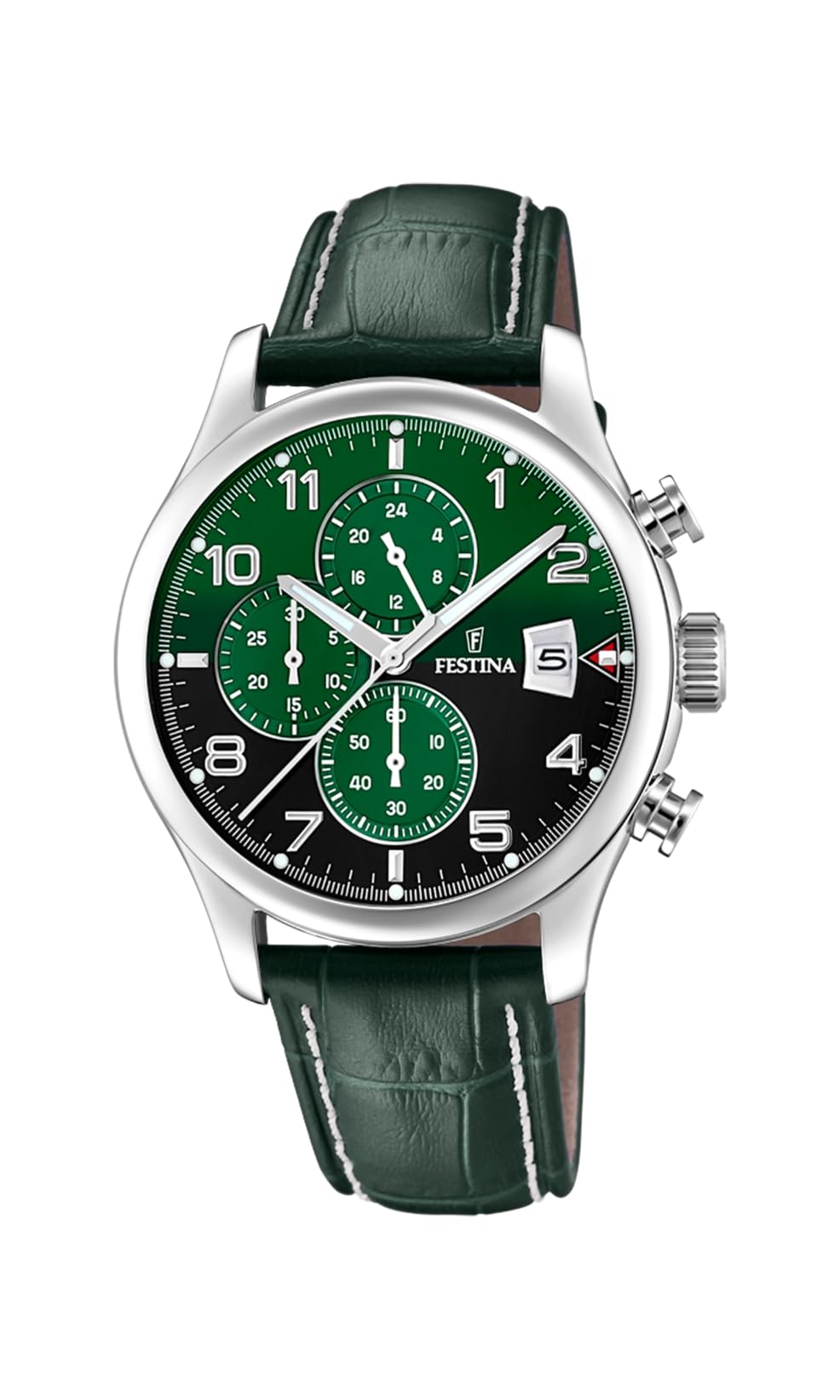 Festina Men's Green Leather Watch Bracelet