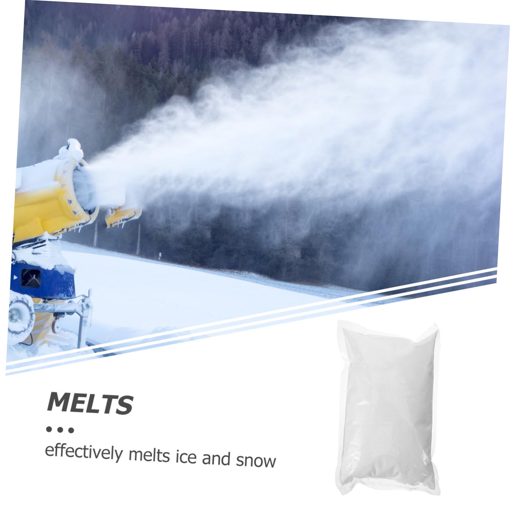 Toyvian Agente para Descongelar Carreteras, 1kg, Derretimiento Rápido de Nieve y Hielo, Uso en Vías y Distintos Lugares