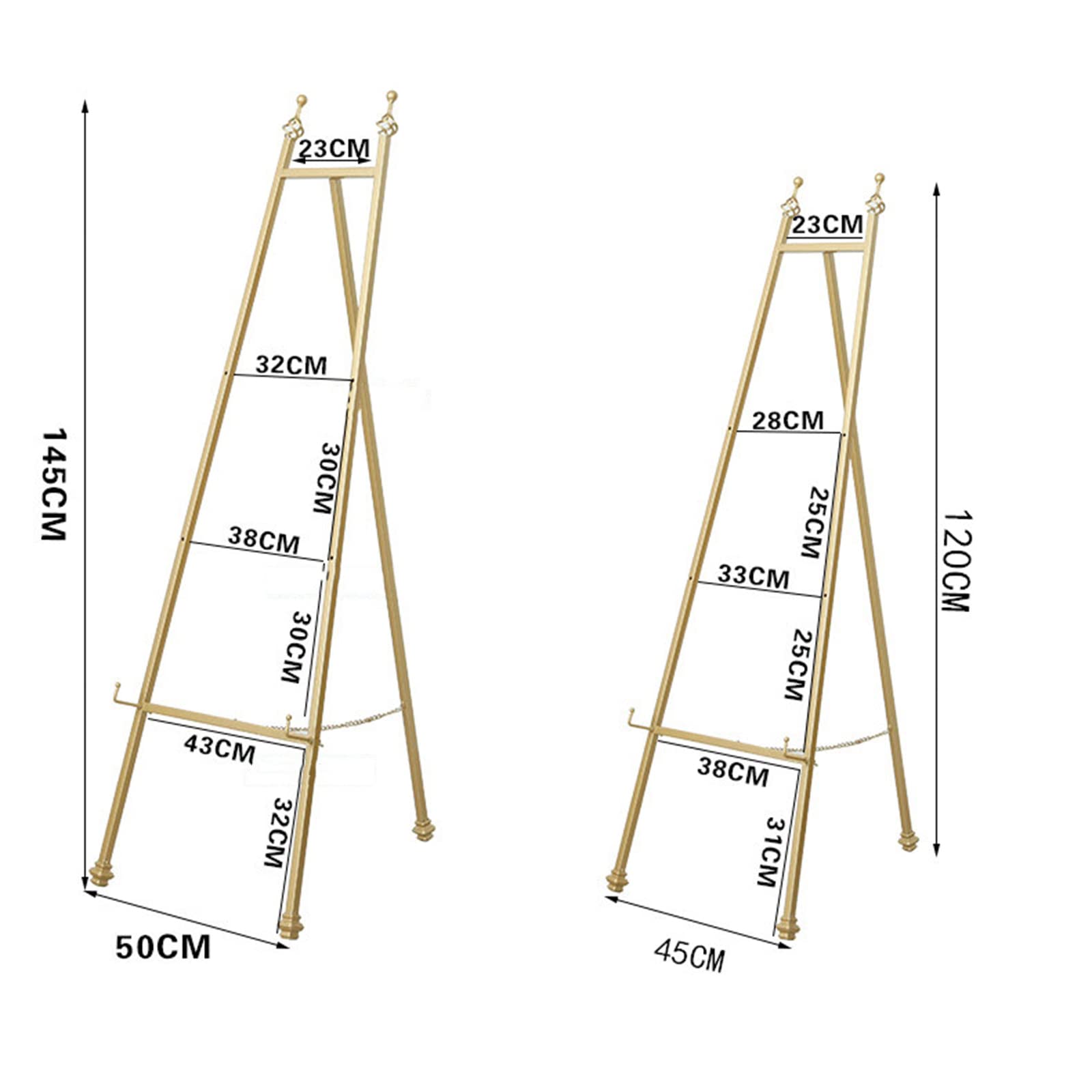 Caballete Tipo A para Artistas, Caballete Portátil Ajustable con Patas De Trípode De 120/150 Cm De Altura, Caballete De Metal Plegable para Carteles, Letreros Y Pósteres.,