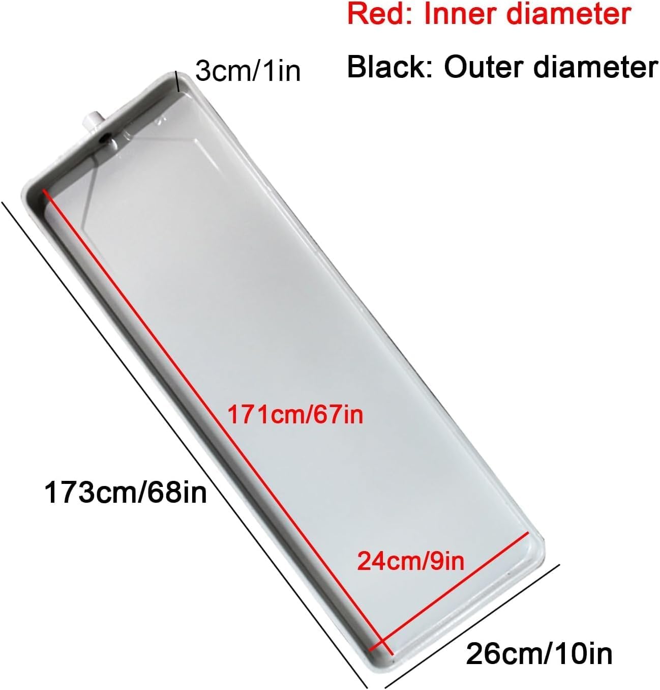 Universal Air Conditioner Drip Pan - Galvanized Sheet Tray with Drain Hole, Ideal Water Collector for Window & Split AC Units, Heat Pump Accessories
