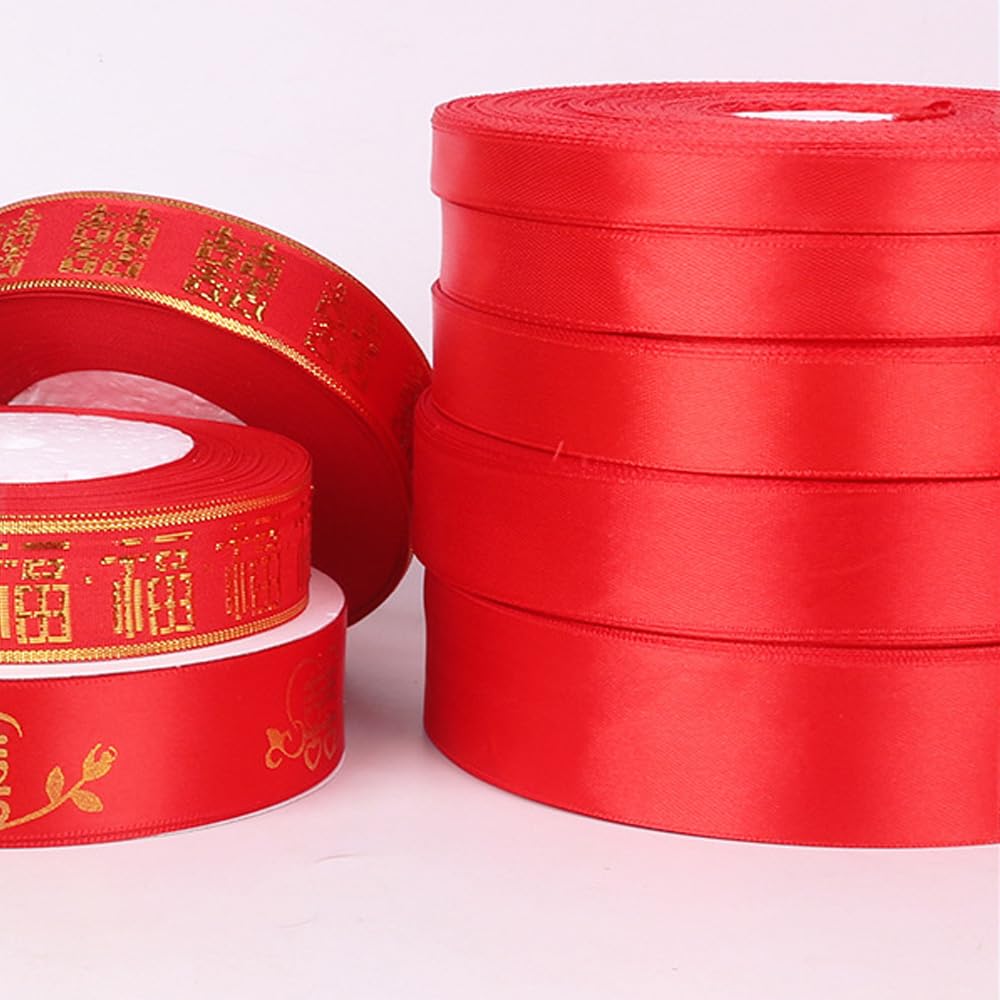 Cinta de raso roja de 300 mm de ancho, cinta de regalo, cinta de tela para manualidades, cinta de boda, cintas para el pelo, cintas de Navidad, cinta decorativa de satén impresa, para manualidades,