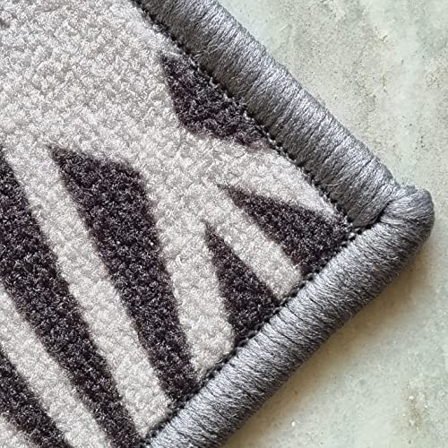 Image of Matz&More Pattern Mohawk Rug | 100x150 CM | Grey | Soft Nylon Loop Pile with Anti-Slip Gel Backing | Living Room, Bedroom & Office Floor Carpet