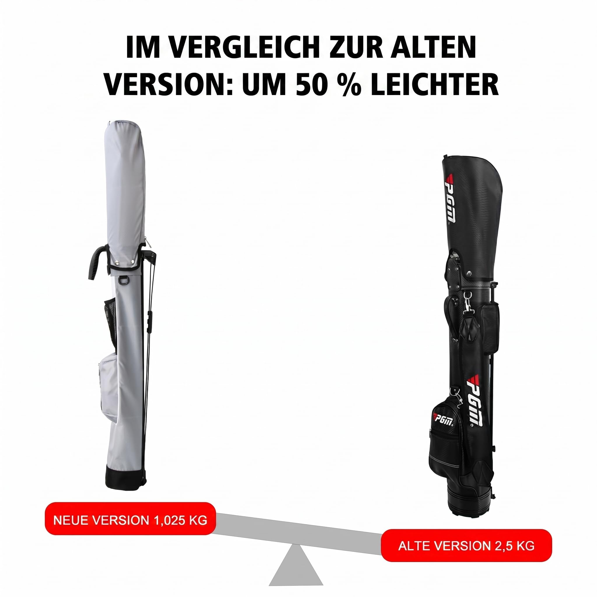 PGM Golf Bags - Lightweight PGM Golf Bag with Strap and Stand – Easy to Carry and Durable Pitch Putt Golf Bag – Golf Stand Bag for The Driving Range, Par 3 and Executive Courses – Golf Gun Bag 2.0
