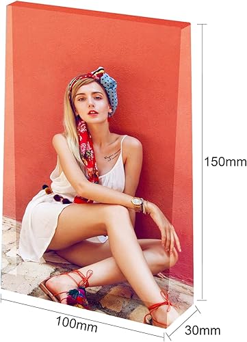 Miniatura 4 de Marco de placa de cristal 3D personalizado con tu foto rectangular personalizable para boda, cumpleaños, nacimiento del bebé, día de San Valentín,