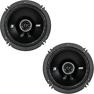 KICKER DSC650 6.5-Inch 4-Ohm Coaxial Car Speakers Pair - Drop-In Fit, Powerful Upgrade Over Factory Audio