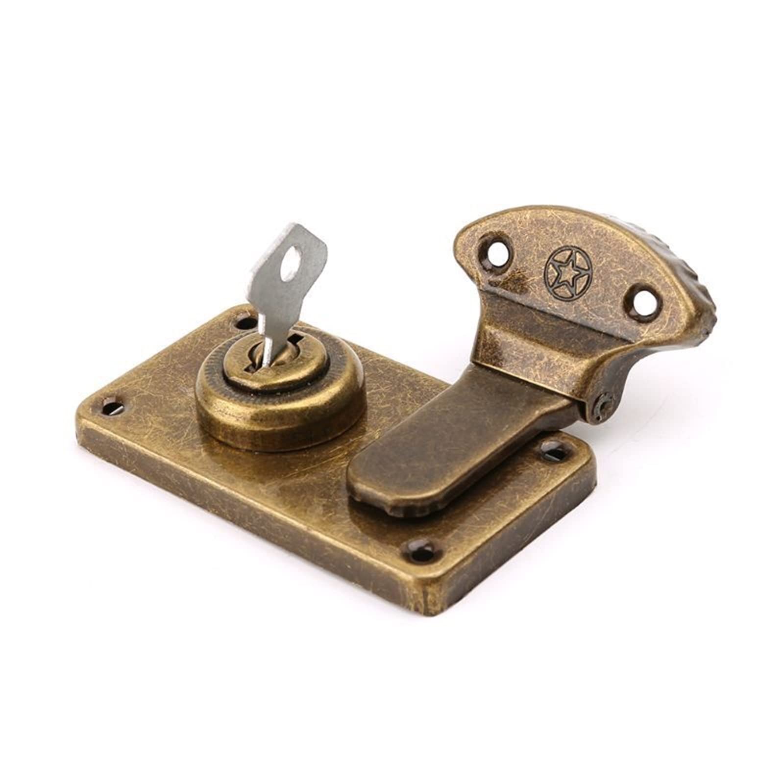 Nvsfzgiyg Bronze Tone Leather Suitcase Buckle Boxmetal Lock Antique Toggle Hasp Latch