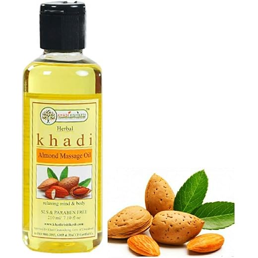 Khadi Almond Glow Massage Oil 210ml