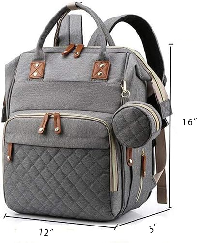 Miniatura 9 de Axcone Mochila de pañales para bebé con cambiadores, bolsas para mami, unisex, multifunción, para viajes, bebé