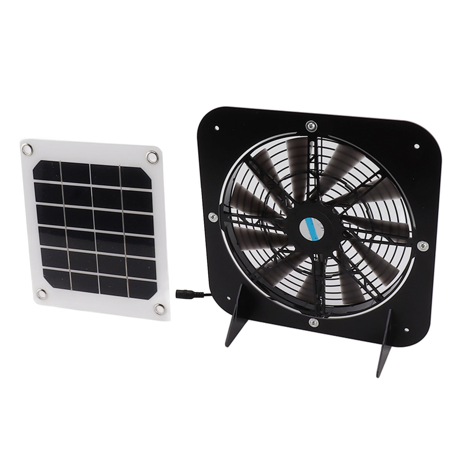 Sxhlseller Ventola di Scarico Ad Energia Solare, Kit Ventola di Aspirazione di Scarico del Pannello Solare da 100 W da 13,5 Pollici per Capannone Esterno, Pollaio, Serra, Ventola di