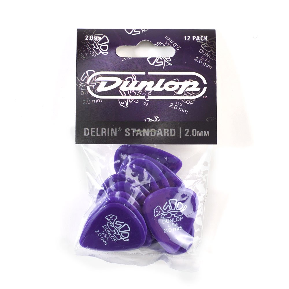 Dunlop Delrin 500 12 Pack Picks 2.00mm