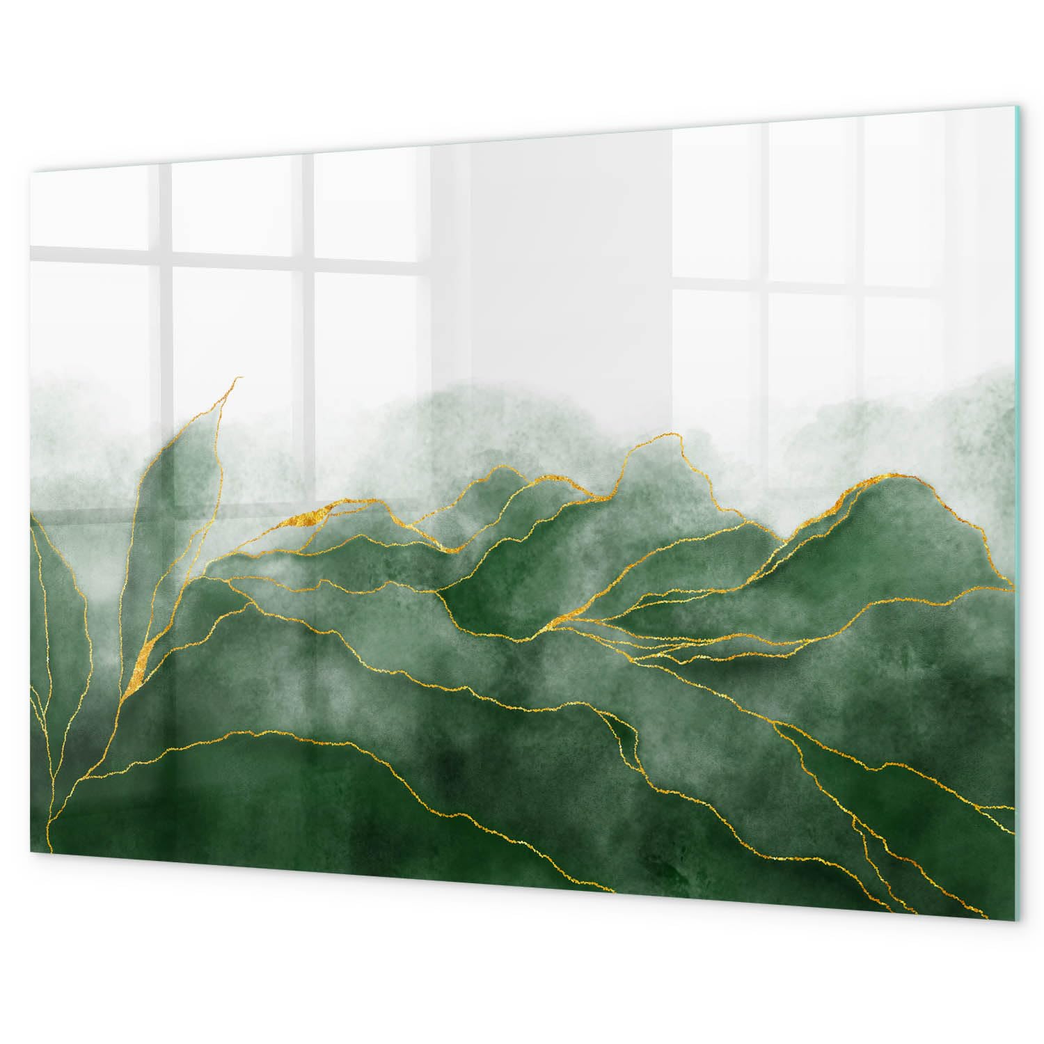 Lavagna porta appunti 100x70 cm | Foglie astratte