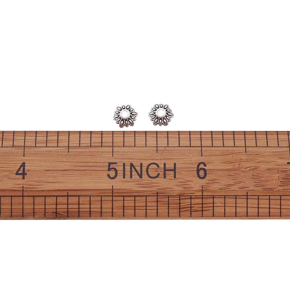 Lot De 20 Capuchons De Perles Argent Vieilli 5 Mm - Pour Création De Bijoux DIY