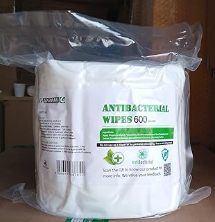 Garami Gym Wipes 600 wipes per roll Antibacterial Disinfecting Wipes Embossed Type Best Refill Saves cost and value for Money only cost 0.07 fills Fits Dispenser and Bucket