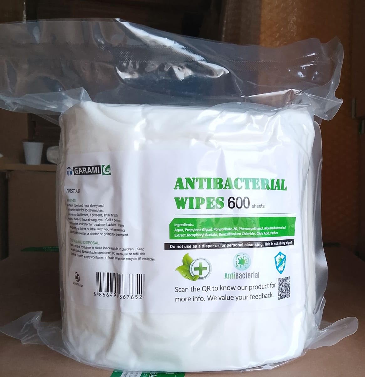 Garami Gym Wipes 600 wipes per roll Antibacterial Disinfecting Wipes Embossed Type Best Refill Saves cost and value for Money only cost 0.07 fills Fits Dispenser and Bucket