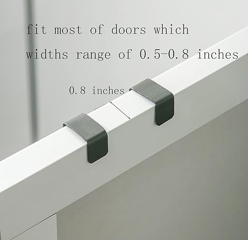 Miniatura 8 de Ganchos individuales para puerta de gabinete, paquete de 5 (color negro)