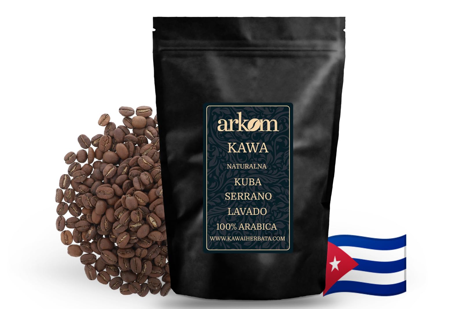 Arkom Kuba Serrano Lavado Kawa ziarnista Arabica, 1kg